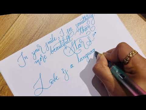 ASMR calligraphy for stress relief #calligraphy #asmr #asmrwriting #handwriting