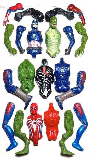 AVENGERS TOYS MARVEL'S, SPIDERMAN VS VENOM VS CAPTAIN AMERICA VS LIZARD. #avengers #shorts