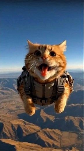 Skydiving Cat Adventure #SkydivingCat #EpicJump