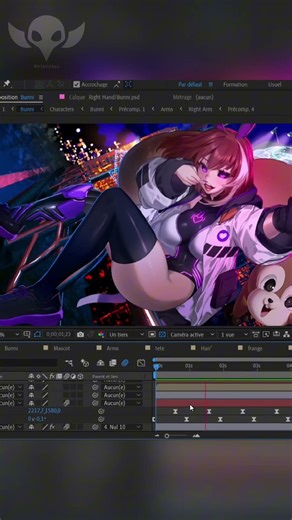 Let's animate this starting screen art! #2danimation #aftereffects #animation #art #live2d #vtuber