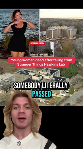 Young woman dead after falling from Stranger Things Hawkins LabI Rest in Рeace Leah Palmirotto #news #strangerthings #fyp #foryou
