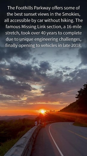 Drive the Foothills Parkway for incredible sunset views. #SmokyMountains #Tennessee #Sunset | TheSmokyMountains.com