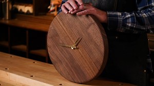 1.1K views · 20 reactions | Join Matt Wallace from the Ottawa City Woodshop as he shows you how to make this contemporary walnut wall clock. You’ll learn how to cut a perfect circle with a router and trammel as well as how to install a clock movement, cut a keyhole slot for wall mounting and apply a beautiful finish. Shop products by clicking the link. Link: https://www.leevalley.com/discover/woodworking-videos/make-a-modern-wall-clock | Lee Valley Tools | Facebook