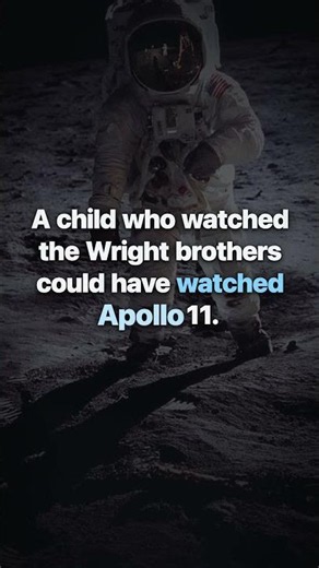 First flight to the Moon landing was ONE lifetime