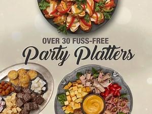 Save time this festive season. Order your party platters online – fresh & ready to serve! Only 24hrs’ notice needed. Click to make a sweet or savoury selection now & collect in-store >> https://goo.gl/juppyG | Checkers