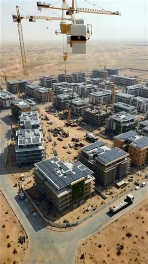 Desert → Smart City in 60 Seconds#Shorts#Construction#SmartCity#MegaProject#Engineering#FutureCity