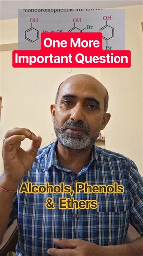 Reaction of Phenol with Bromine | Alcohols, Phenols and Ethers Important Question #class12chemistry