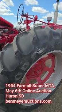 lot 16 1954 Farmall Super MTA. May 6th Online Auction Huron SD benmeyerauctions.com