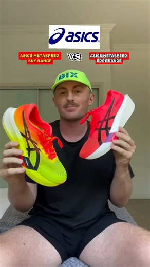 Paddy Webb on Instagram: "ASICS Metaspeed Edge vs Metaspeed Sky which one should YOU buy? ⚡️Edge ➡️ high cadence, snappy ground feel & sharp rhythm. 🚀 Sky ➡️ long strides to get faster efficiency, springy pop & smoother propulsion. If you love quick turnover → EDGE ✅ If you love stride → SKY ✅ Same concept for both Paris Range & Tokyo Range Which one fits your run style?⬇️ #runningshoes #running #asics #runningtips"