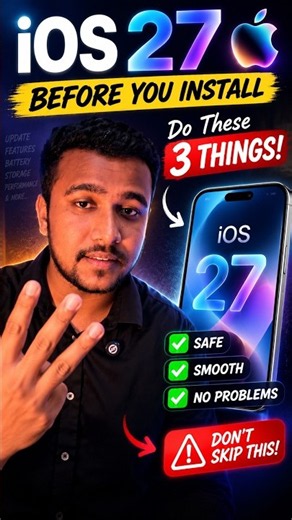 DON'T Install iOS 27 Yet! ⚠️ Do These 3 Things First | iOS 27 DAALNE SE PEHLE CHECK KARO | #ios27