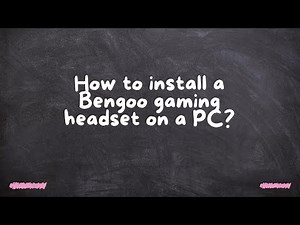 How to install a Bengoo gaming headset on a PC?