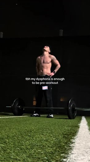 Morgan Hennessy on Instagram: "but fr it’s my pre-workout and lights a fire under my ahh fs 🥴 #gym #transman #ftm #ftmfitness #dysphoria"