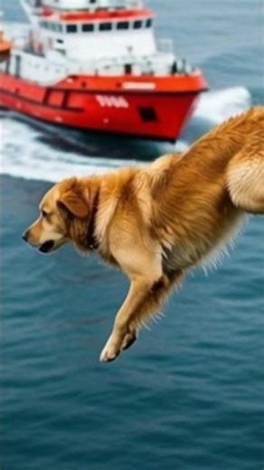 Heroic Golden Retriever Saved Entire Ship Crew! #HeroDog #ShipRescue #GoldenRetriever
