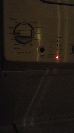 GE Stackable washer rinse and spin light flashing in spin cycle #washers #generalelectric