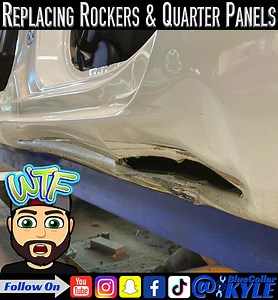 135K views · 883 reactions | This Acura TLX hit something down low in the rocker panel and ripped it WIDE open. Unfortunately Honda doesn't sell an entire uniside like other OEMs do so we had to buy both the quarter panel and rocker panel. Check out how it’s done! | BluecollarKyle | Facebook