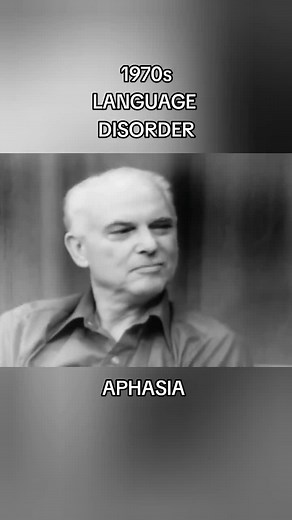 1970s interview with a man with aphasia - disorder of language reference video. #aphasia #history #viralvintage