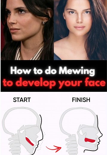 How to do mewing to develop your face upwards and forward. #glowup #transformation #looks #mewing