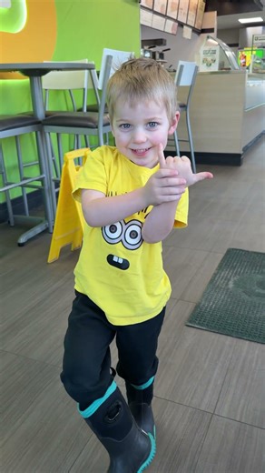 He saw me doing burpees…they’re always watching. Be the example. #family #pushup #thestandard