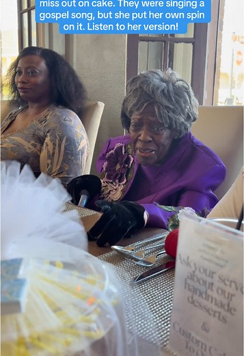 We were waiting FOREVER for our food, and to pass the time, they started singing ‘Somebody’s Calling My Name.’ But GG had her own version… and let’s just say, she was focused on the real priority—CAKE! 😂 GG is pure comedy. Never a dull moment with her! 🎶🍰 #B#BlackFamilyMomentsG#GGIsComedyS#SomebodyGiveMeSomeCakeF#FamilyLaughterN#NeverADullMomentS#SouthernGrannyB#BlackJoyC#ChurchRemixF#FoodTookTooLongG#GrannySaidWhatSheSaidG#GGSaidRunHerSliceO#OldSchoolComedyH#HilariousF#FamilyTimeC#CakeFirstV