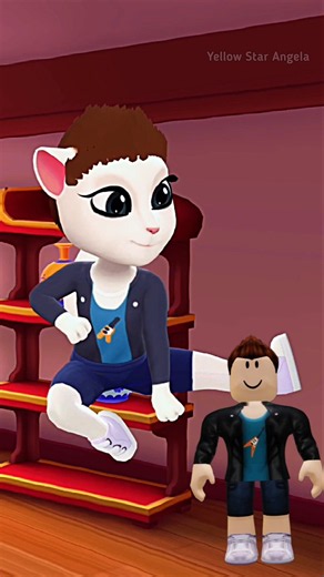 Roblox Brown-haired Boy Power Pose Cosplay💥 | My Talking Angela 2