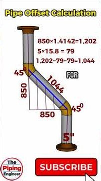 How to Calculate Pipe Cut Length Between 45° Elbows