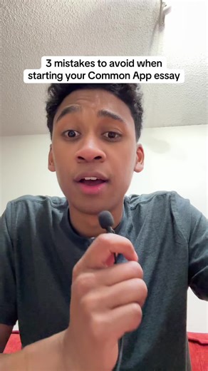 Mistakes to avoid when starting your common app essay ##collegeadmissions##collegeapps##collegeapplications##admissionstips##fafsa##fyp##collegeessay##collegesearch##financialaid##college##collegedecision##parentsofteens