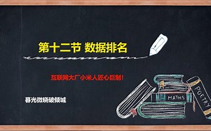 【Python数据分析】第十二讲：数据排名