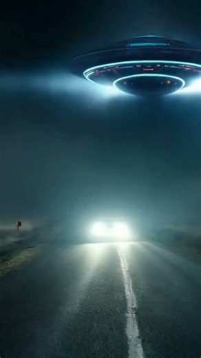 “UFO Chasing a Car at High Speed on a Dark Highway 🚗🛸”#AlienEncounter #UFOSighting # #USA #europe