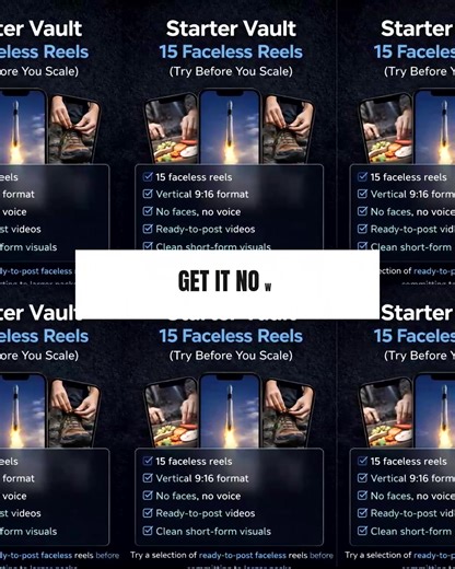 🚀 Ready to create epic content without showing your face? Dive into our Starter Vault! ✨🙌 Try before you scale and unlock your potential! 👉 [Check it out now!](https://reelsready.com/products/starter-vault-15-faceless-reels-try-before-you-scale?ref=minta-video-app-SA90RSTy_R) #ReelsReady #FacelessReels #ContentCreation