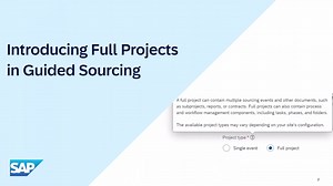 Introducing Full Projects in Guided Sourcing in SAP Ariba