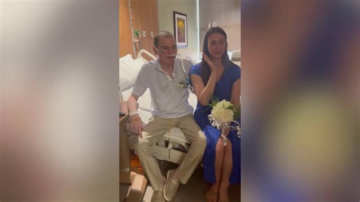 Couple who married in hospital before groom's lung transplant have dream wedding after recovery | Happily TV