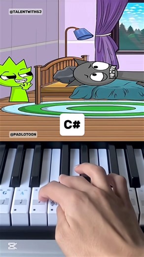 🪨"Why Does My Pillow Feel Like CONCRETE?!" 😭💤 #meme #sprunki ‪@PADLOTOON‬ - Piano Tutorial