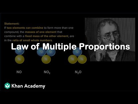 Law of Multiple Proportions | Some basic concepts of chemistry | Grade 11 | Chemistry | Khan Academy