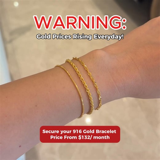 ⏰ Don't Wait! Gold prices are rising every single day. Secure your 916 Gold Bracelet right now before it goes up again. ✅ Brand New 916 Gold Jewellery ✅ Grab, Shopback & Atome Pay Later Available ✅ Fuss-Free 7 Days Exchange ✅ Ships out after first payment ✅ Fast & Secure Shipping ⭐ Rated 5 Stars by 8,500 Happy Customers | MoneyMax