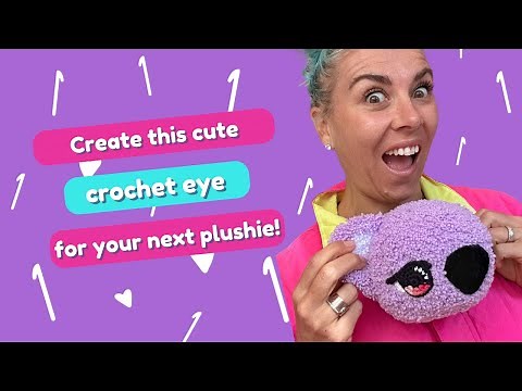 Crochet eye tutorial - How to make this kawaii crochet eye!