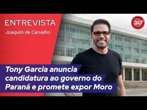 Tony Garcia anuncia candidatura ao governo do Paraná e promete expor Moro