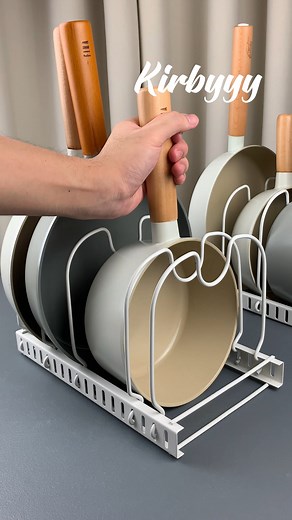 Adjustable Kitchen Pots and Lid Organizer! | Kirbyyy