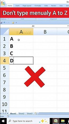 😱Learn to do A to Z Auto Fill in MS Excel ✅ | Excel Shortcut #exceltips #exceltips #shorts