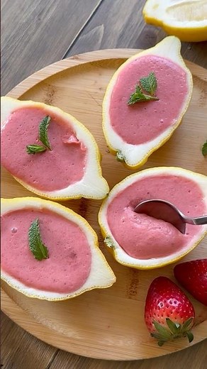 Limoni ripieni di fragole 🍓 🤤