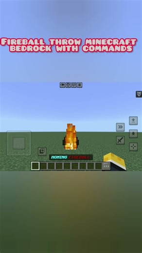 Fireball Throw Minecraft Bedrock With Commands #shorts