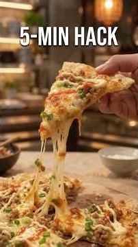 The Crispy Vietnamese Pizza Hack 🍕 #asianfood #cooking #cheesepull