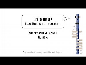 Mickey Mouse March (60bpm) - Recorder