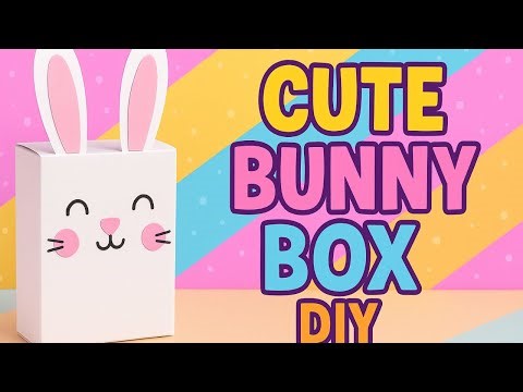 DIY Cute Bunny Paper Box Tutorial | Easy Origami Gift Box for Easter 🐰📦