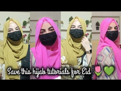 Save this hijab tutorials for Eid 🌷💚 | Eid special hijab tutorial 