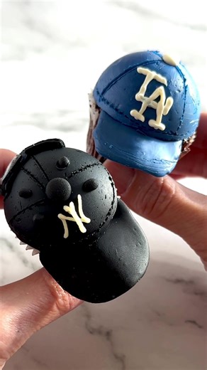 Baseball Cap Cupcakes Recipe for Opening Season