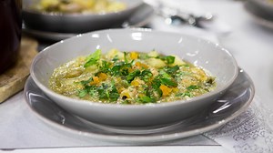 Padma Lakshmi’s hearty chicken and pepper stew: Make it in one pot