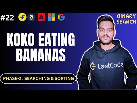 Koko Eating Bananas | Binary Search on Answer | DSA Interview Question