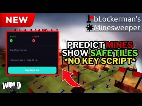 💣 bLockerman's Minesweeper Script *NO KEY* | Predict Mines, Show Safe Tiles | Mobile & PC