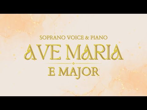 ✞ Bach / Gounod Ave Maria in E major • soprano voice music sheet with piano accompaniment