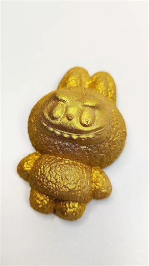 24k Gold Labubu ✨ #labubu #labubumonster #labubupopmart #labubucollection #popmart